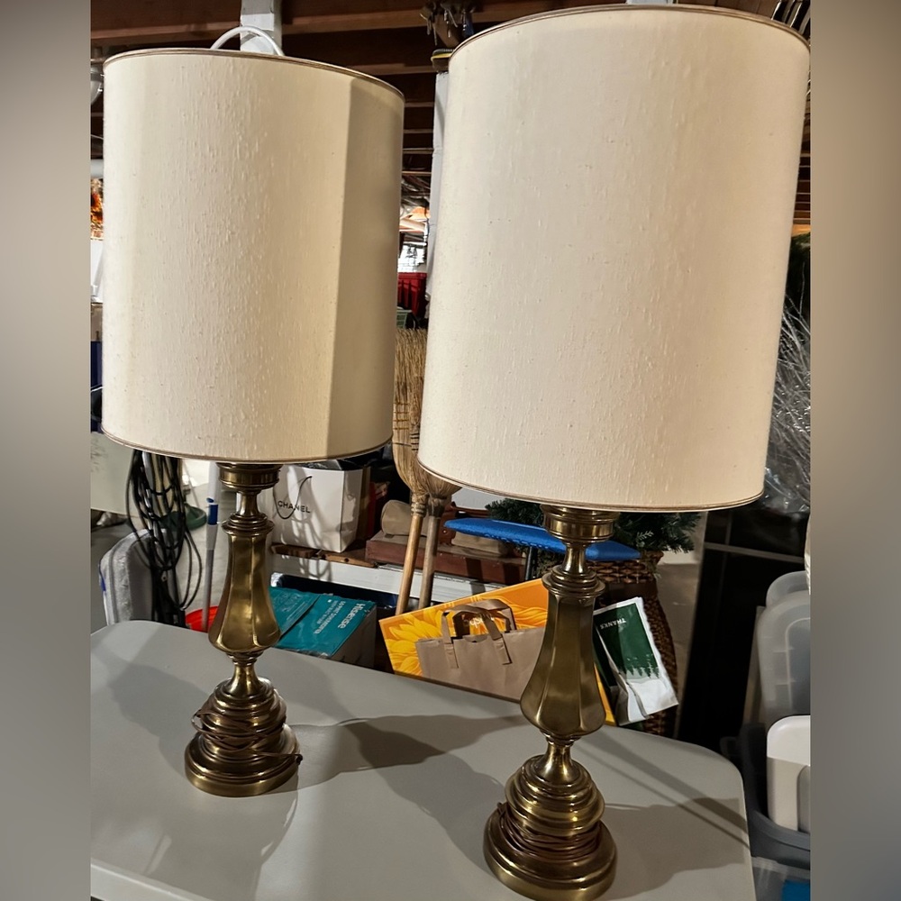 Matching brass lamps